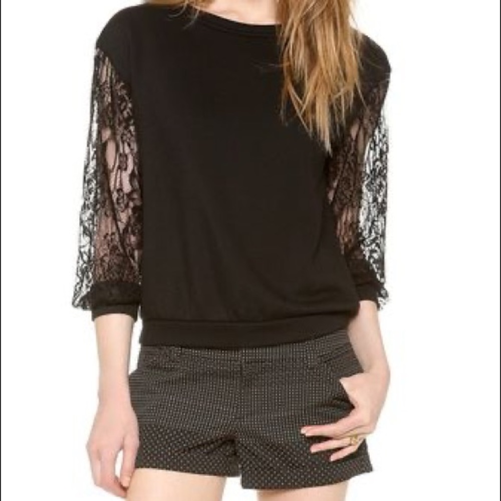 Alice and Olivia Black Cotton Sweater